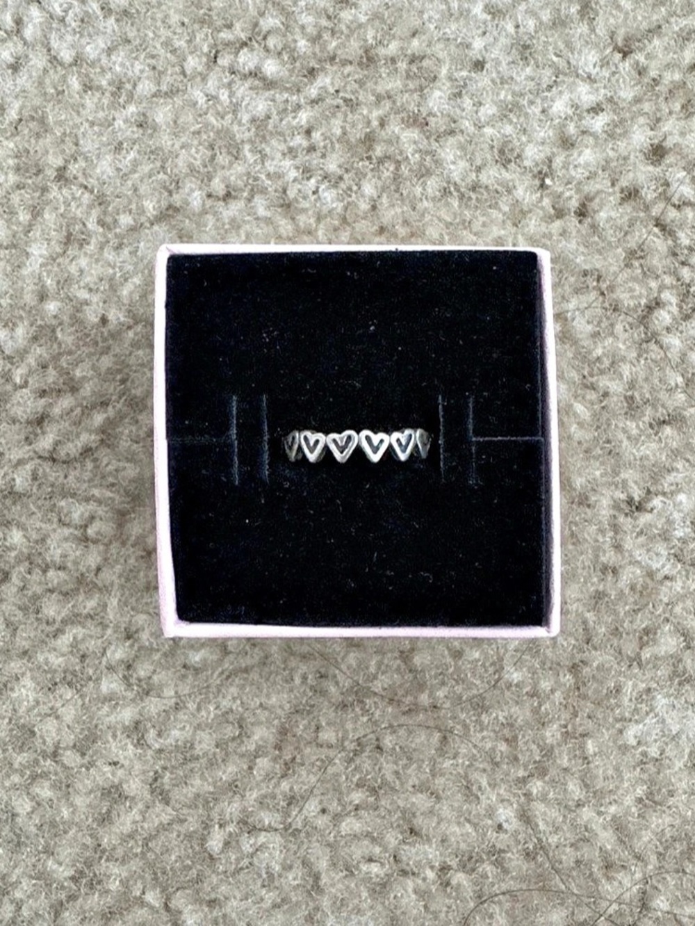 Pandora Freehand Hearts Ring Silver